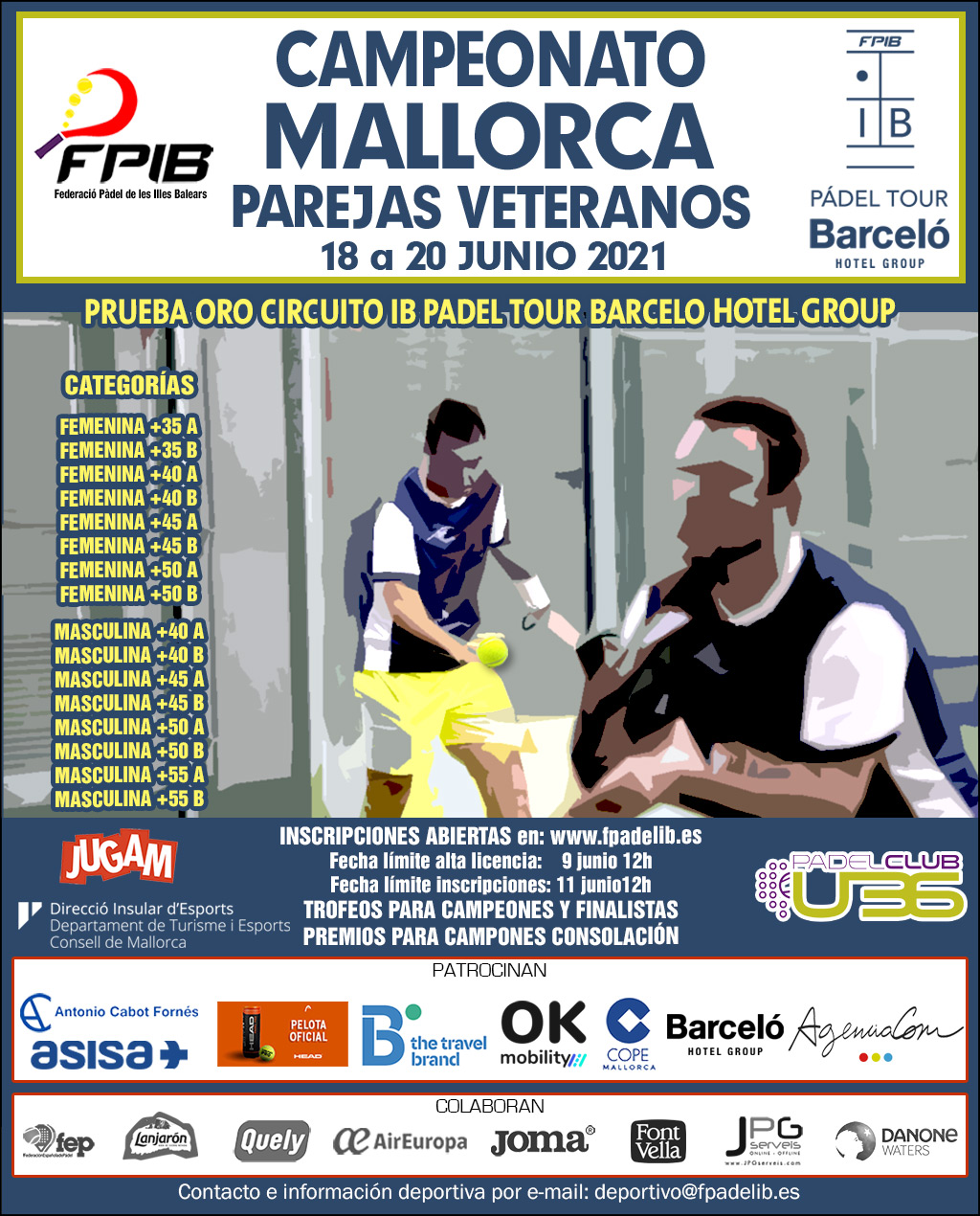 Campeonato de Mallorca por PAREJAS de Veteranos 2021