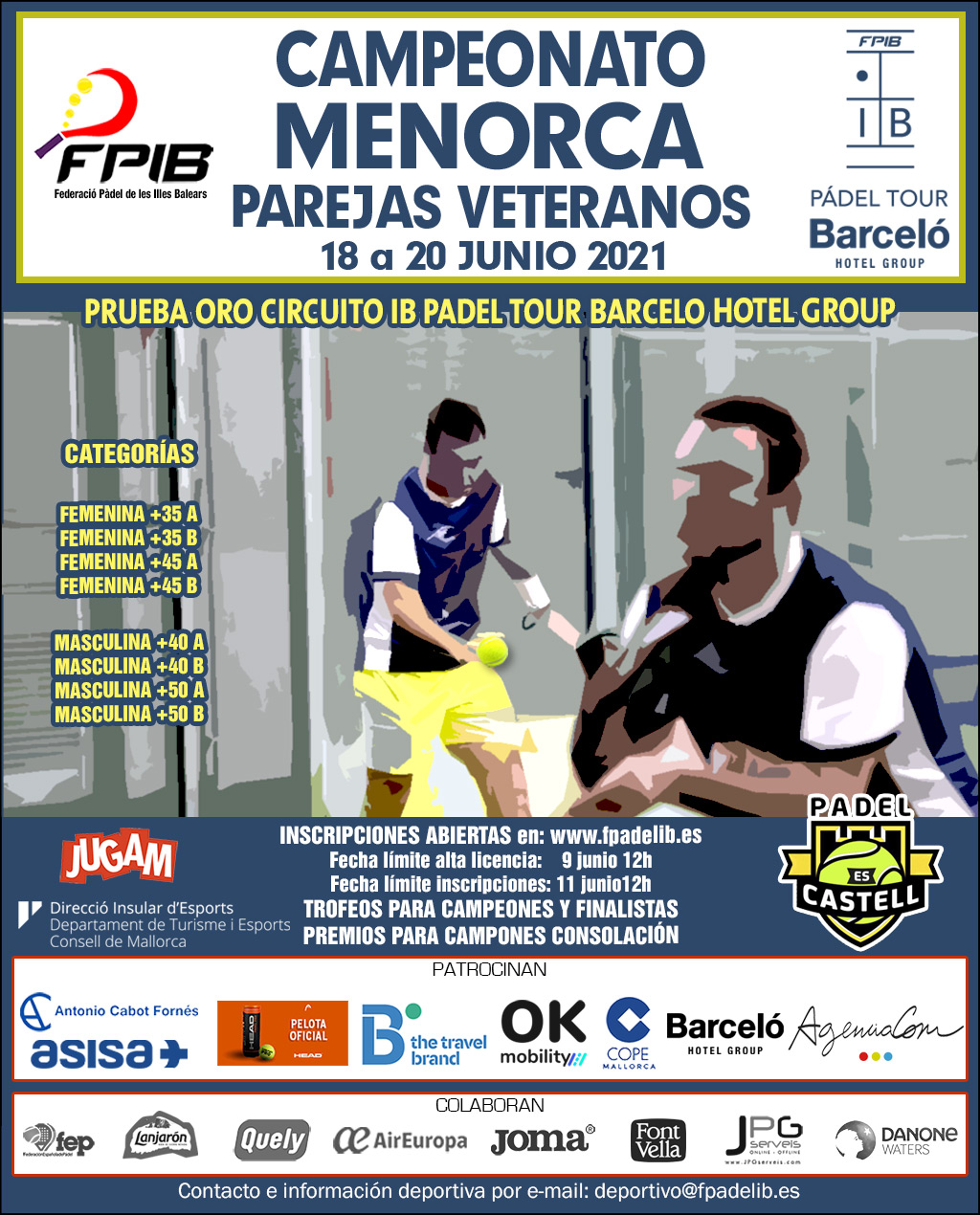 Campeonato de Menorca por PAREJAS de Veteranos 2021