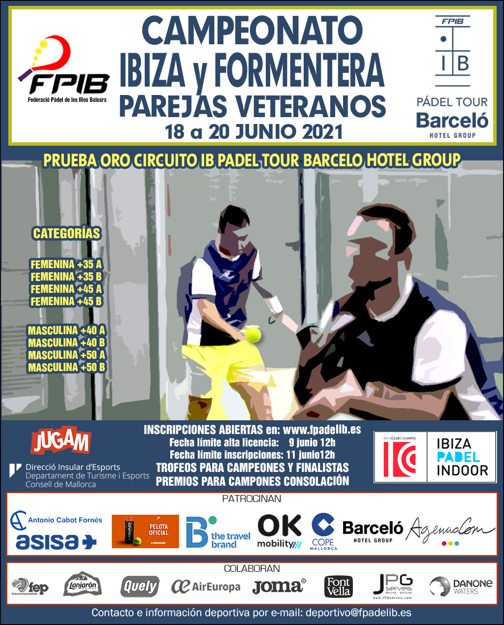 Campeonato de Ibiza y Formentera por PAREJAS de Veteranos 2021