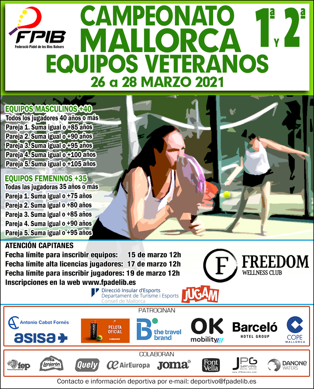 CAMPEONATO MALLORCA POR EQUIPOS DE VETERANOS de 1ª y 2ª 2021