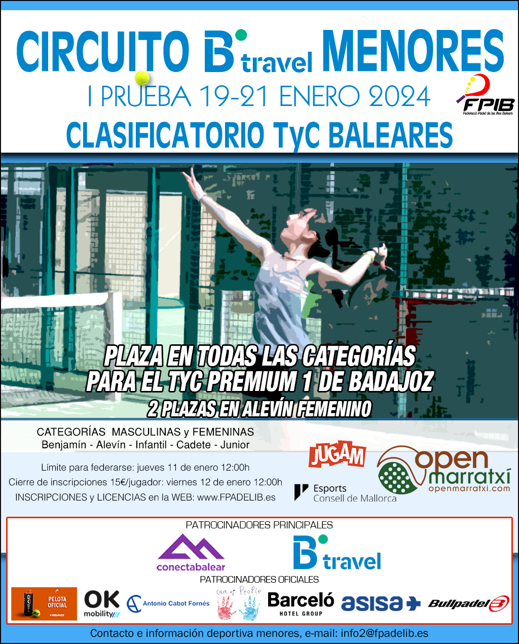 Cartel Mallorca I PRUEBA CIRCUITO - Btravel de menores CLASIFICATORIO TyC PREMIUM 2024