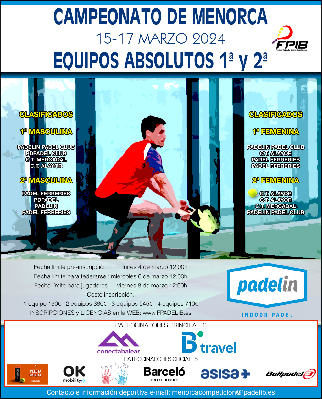 Campeonato de Menorca por equipos absolutos de 1ª y 2ª 2024