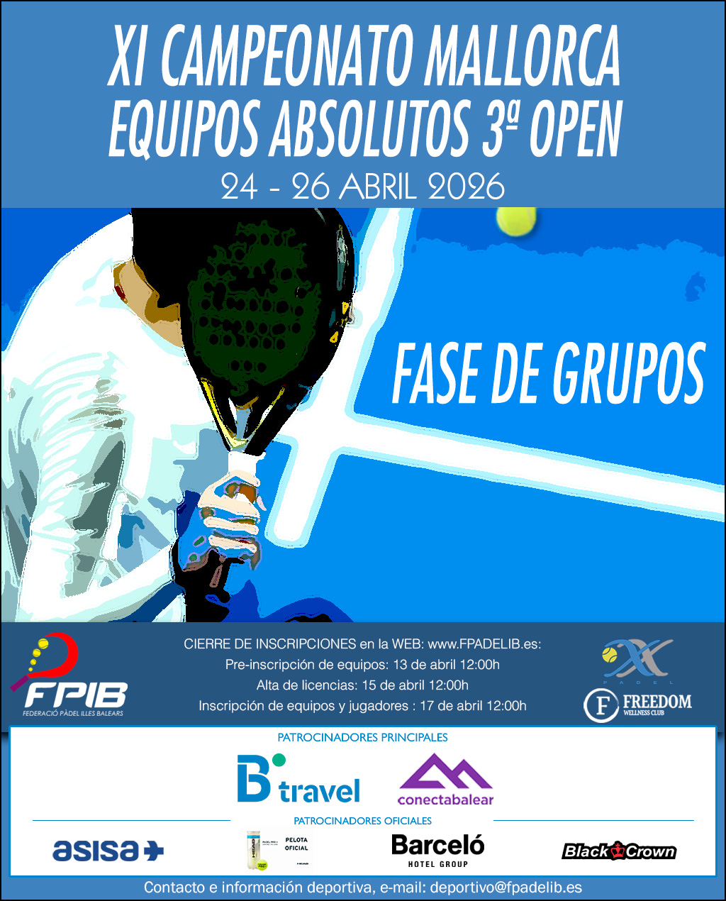 Campeonato de Mallorca por equipos absolutos de 3ª OPEN 2026 - FASE GRUPOS