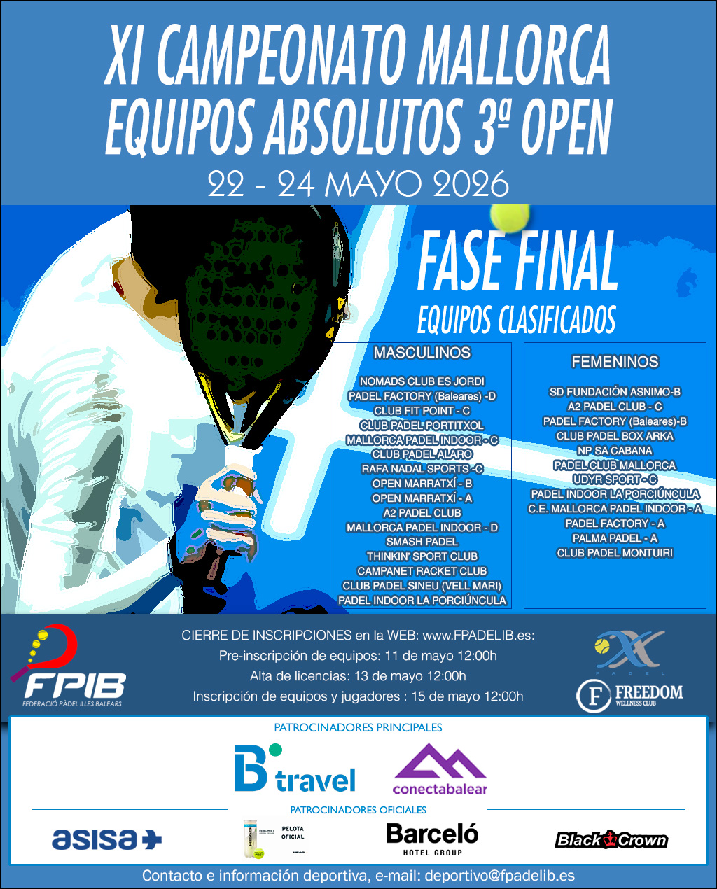Campeonato de Mallorca por equipos absolutos de 3ª OPEN 2026 - FASE FINAL