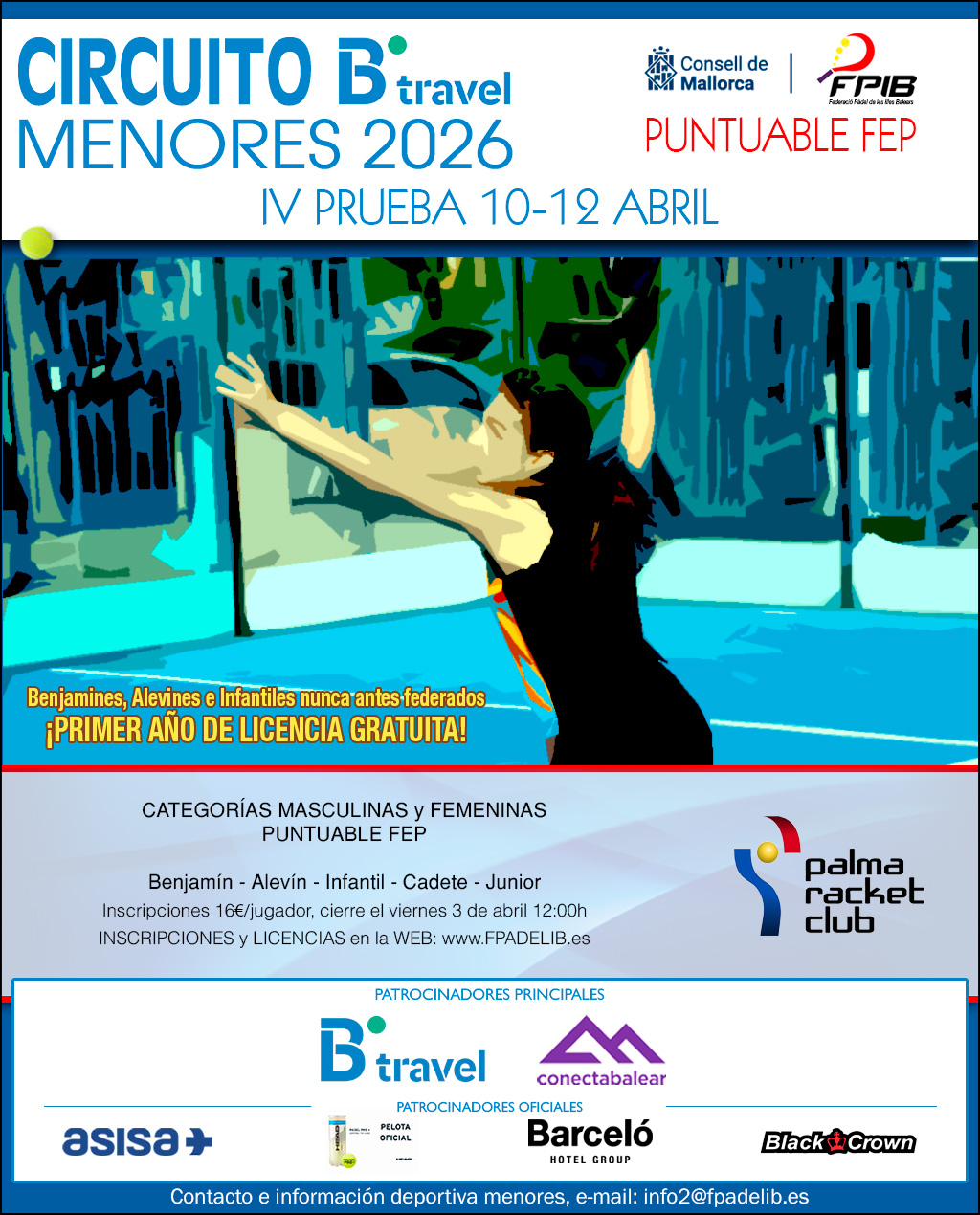 IV PRUEBA CIRCUITO - Btravel de menores 2026 Puntuable FEP
